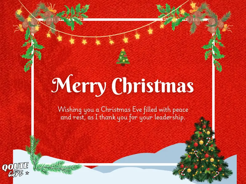 Short Messages For Your Boss on Christmas Eve