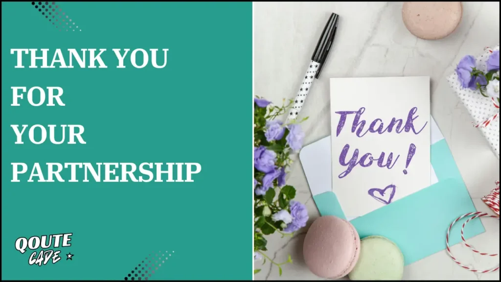 thank you for your partnership